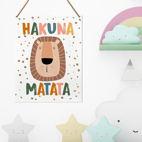 HAKUNA MATATA Wood Wall Decor / BRAND NEW - Picture 4 of 5